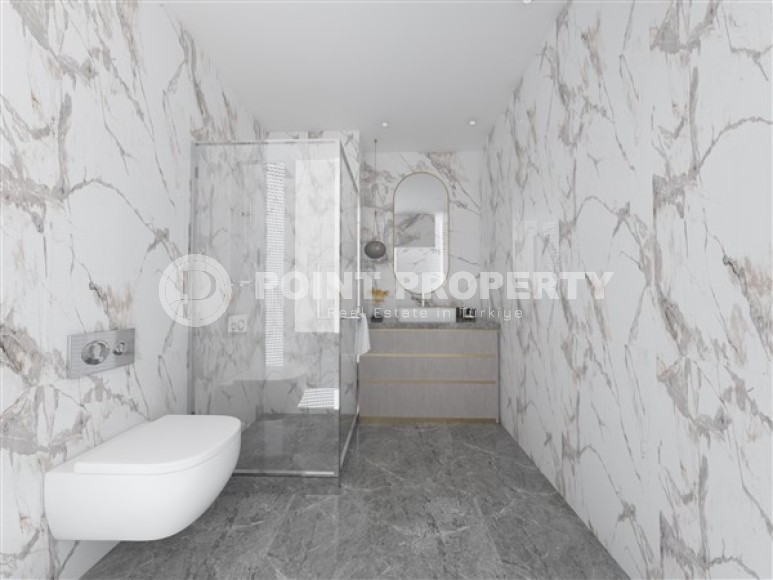 Apartments with 1+1 layouts, penthouses with 2+1 layouts, in a modern residential complex under construction in the center of Alanya, Cleopatra district-id-5271-photo-8