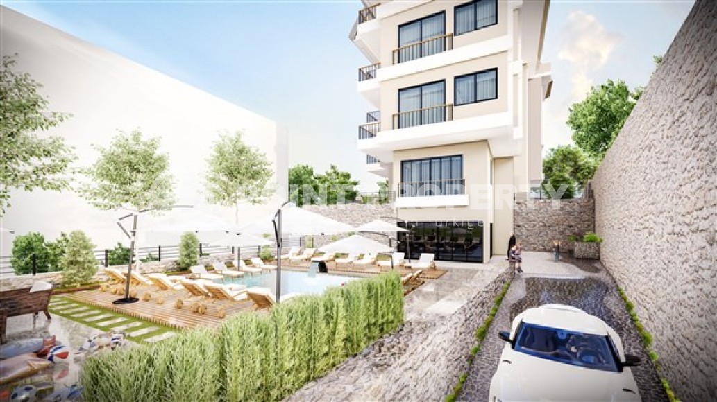 Апартаменты планировками 1+1, 2+1 дуплекс с выходом в сад, 2+1 дуплекс, в строящемся современном жилом комплексе, в районе верхняя Оба-id-5290-фото-4