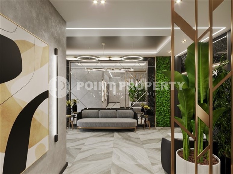 Небольшая квартира 1+1, общей площадью 44 м2, в новом жилом комплексе в спокойном районе Аланьи - Авсаллар-id-5299-фото-2