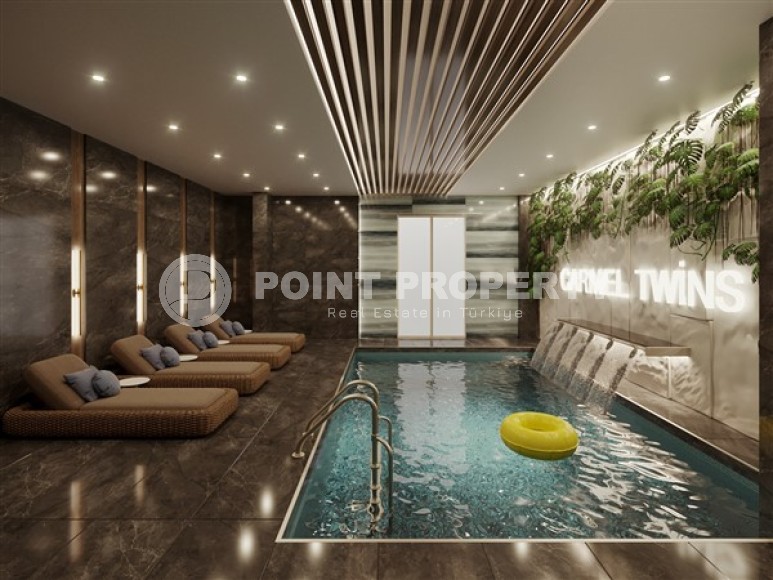 Небольшая квартира 1+1, общей площадью 44 м2, в новом жилом комплексе в спокойном районе Аланьи - Авсаллар-id-5299-фото-7