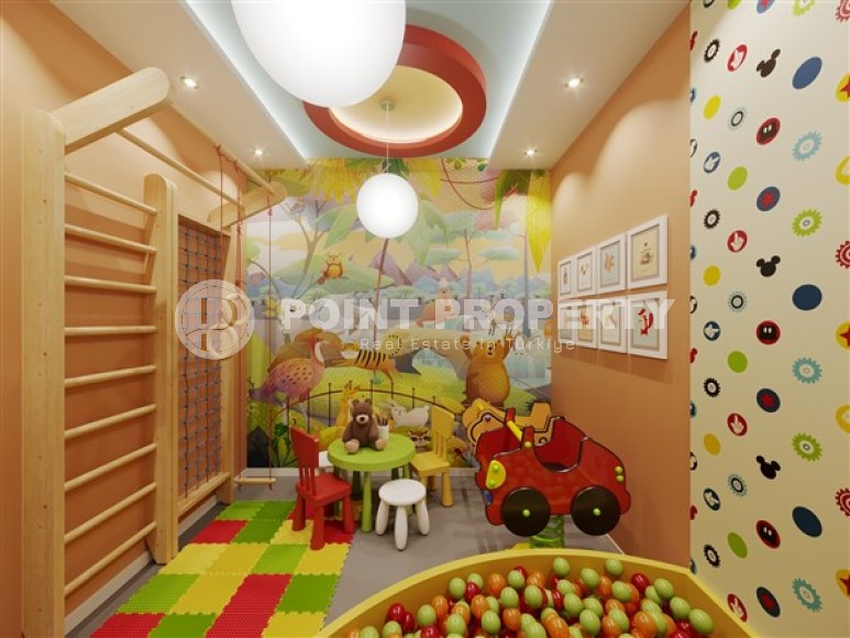 Небольшая квартира 1+1, общей площадью 44 м2, в новом жилом комплексе в спокойном районе Аланьи - Авсаллар-id-5299-фото-8