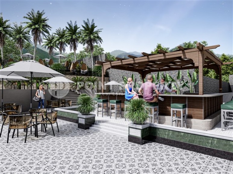 Небольшая квартира 1+1, общей площадью 44 м2, в новом жилом комплексе в спокойном районе Аланьи - Авсаллар-id-5299-фото-11