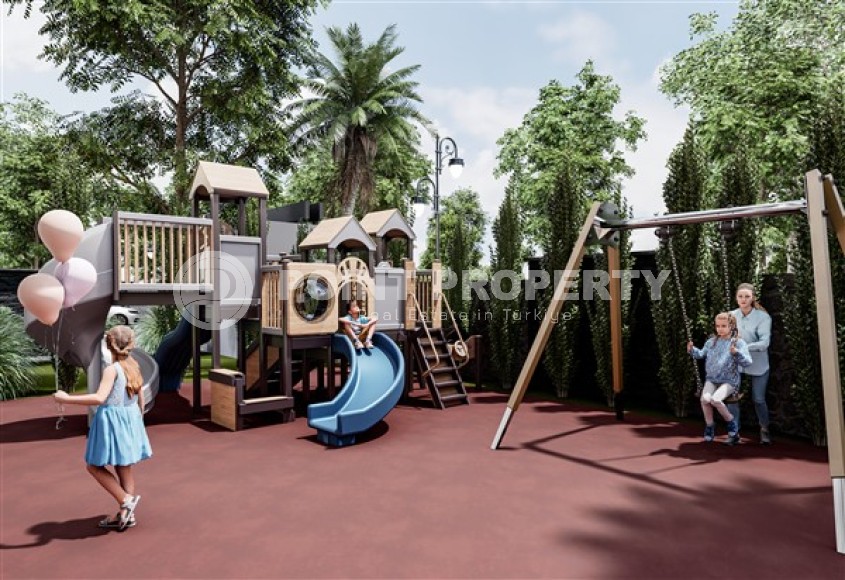 Небольшая квартира 1+1, общей площадью 44 м2, в новом жилом комплексе в спокойном районе Аланьи - Авсаллар-id-5299-фото-14