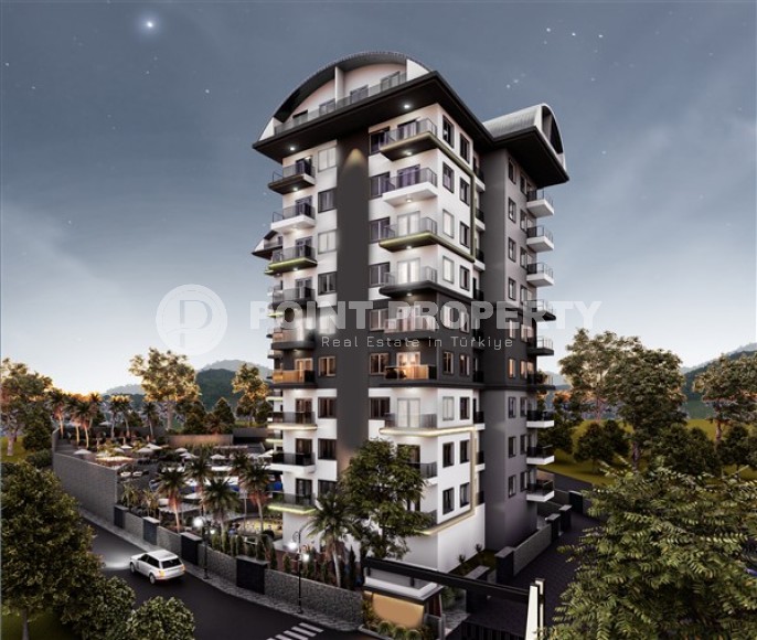 Небольшая квартира 1+1, общей площадью 44 м2, в новом жилом комплексе в спокойном районе Аланьи - Авсаллар-id-5299-фото-17