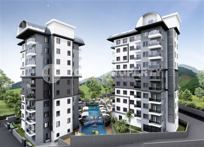 Небольшая квартира 1+1, общей площадью 44 м2, в новом жилом комплексе в спокойном районе Аланьи - Авсаллар-id-5299-фото-18