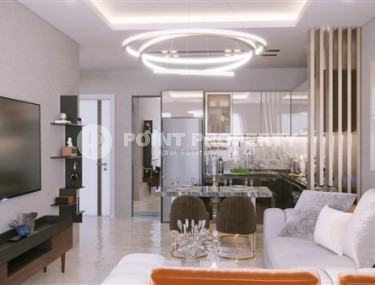 Небольшая новая квартира 1+1, общей площадью 53 м2, на 4-м этаже в жилом комплексе 2023 года постройки, район Авсаллар-id-5303-фото-2