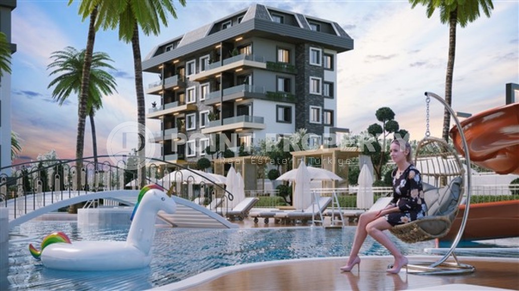 Небольшая новая квартира 1+1, общей площадью 53 м2, на 4-м этаже в жилом комплексе 2023 года постройки, район Авсаллар-id-5303-фото-6