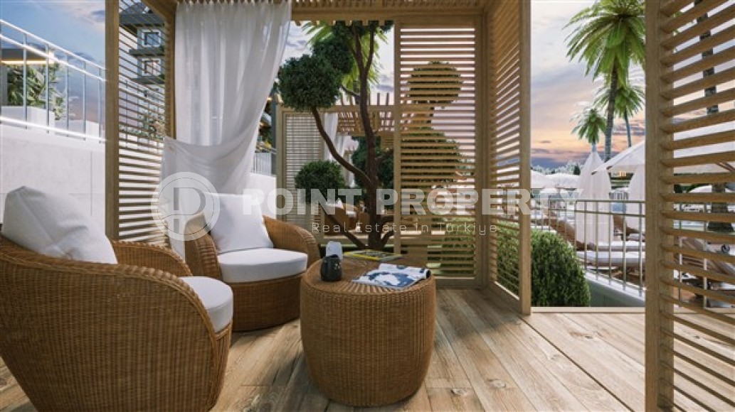 Небольшая новая квартира 1+1, общей площадью 53 м2, на 4-м этаже в жилом комплексе 2023 года постройки, район Авсаллар-id-5303-фото-7