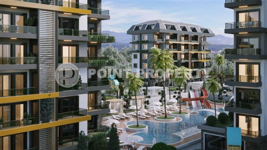 Небольшая новая квартира 1+1, общей площадью 53 м2, на 4-м этаже в жилом комплексе 2023 года постройки, район Авсаллар-id-5303-фото-8