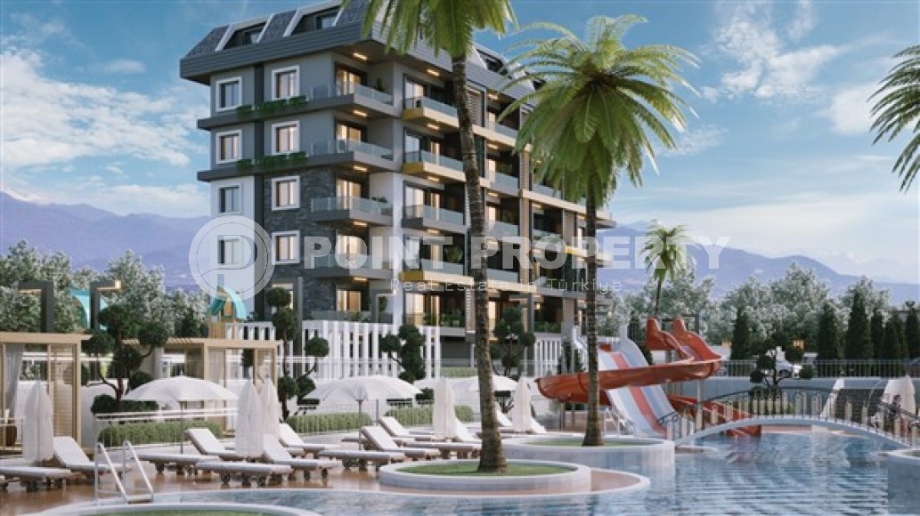 Небольшая новая квартира 1+1, общей площадью 53 м2, на 4-м этаже в жилом комплексе 2023 года постройки, район Авсаллар-id-5303-фото-9