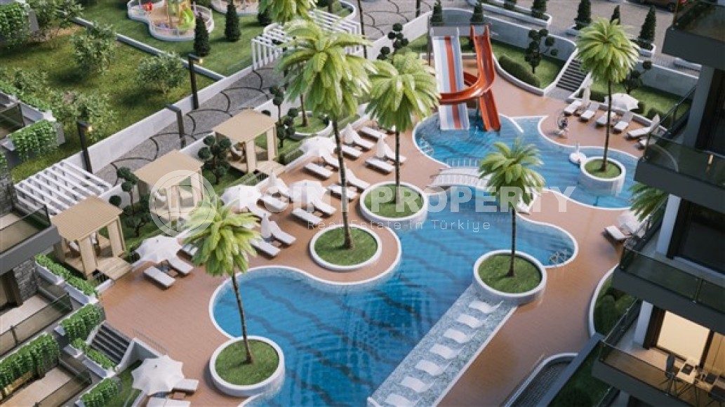 Небольшая новая квартира 1+1, общей площадью 53 м2, на 4-м этаже в жилом комплексе 2023 года постройки, район Авсаллар-id-5303-фото-10