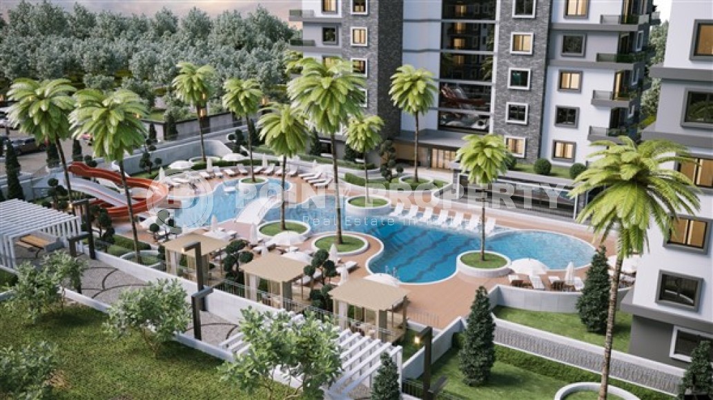 Небольшая новая квартира 1+1, общей площадью 53 м2, на 4-м этаже в жилом комплексе 2023 года постройки, район Авсаллар-id-5303-фото-12