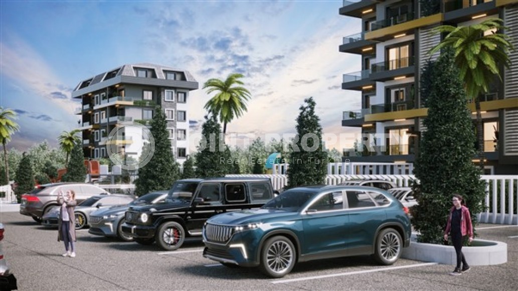 Небольшая новая квартира 1+1, общей площадью 53 м2, на 4-м этаже в жилом комплексе 2023 года постройки, район Авсаллар-id-5303-фото-13