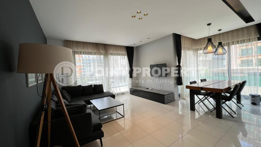 Стильная квартира с современным дизайном на 1-м этаже в жилом комплексе 2017 года постройки, в центре района Оба-id-5309-фото-3