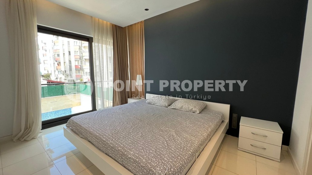 Стильная квартира с современным дизайном на 1-м этаже в жилом комплексе 2017 года постройки, в центре района Оба-id-5309-фото-6