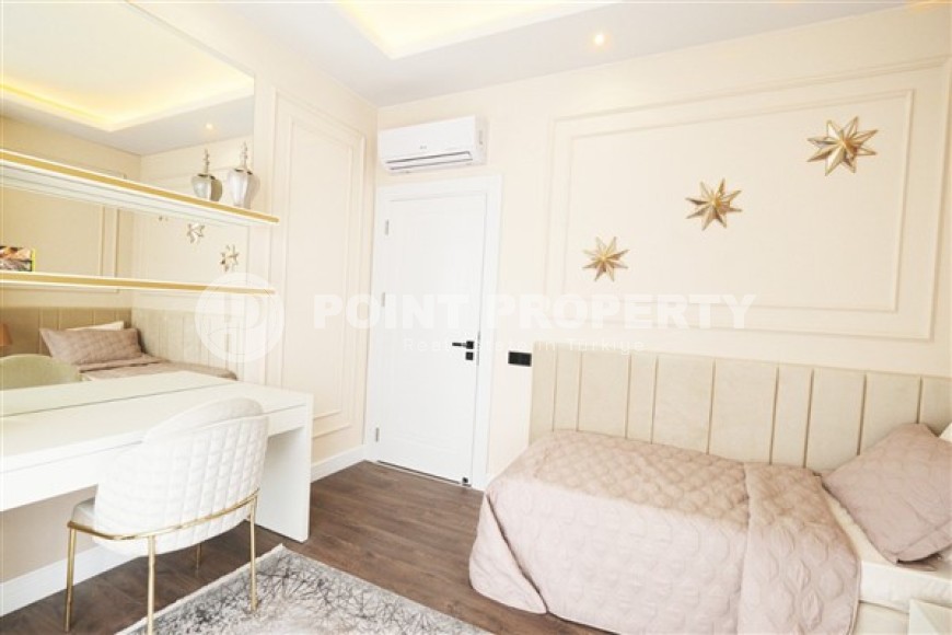 Новые благоустроенные апартаменты с тремя спальными комнатами в центральном районе города Аланья-id-5313-фото-7