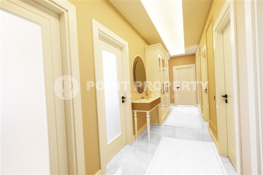 Новые благоустроенные апартаменты с тремя спальными комнатами в центральном районе города Аланья-id-5313-фото-11