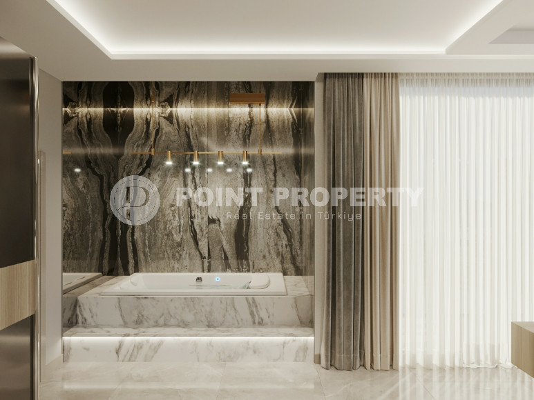 Эксклюзивная двухэтажная вилла премиум-класса на участке земли площадью 600 кв. м. в живописном районе Аланьи – Каргыджак.-id-1055-фото-18