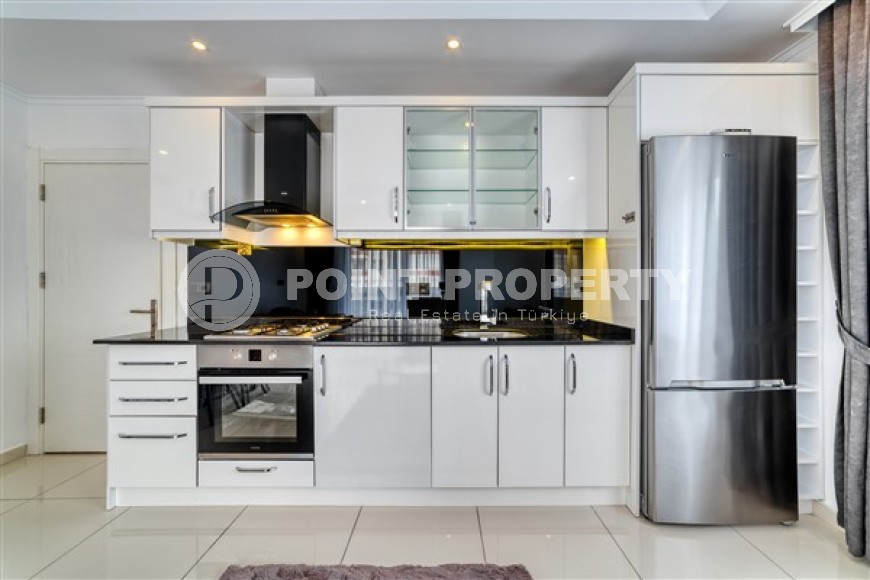 Стильные апартаменты с двумя спальными комнатами в районе пляжа Клеопатра, в центре города Аланья-id-5331-фото-2