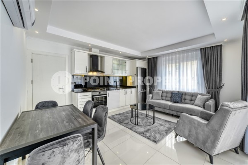 Стильные апартаменты с двумя спальными комнатами в районе пляжа Клеопатра, в центре города Аланья-id-5331-фото-3