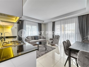 Стильные апартаменты с двумя спальными комнатами в районе пляжа Клеопатра, в центре города Аланья-id-5331-фото-4