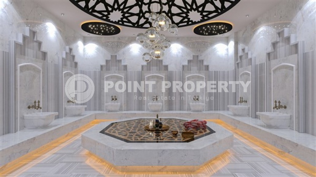 Светлые апартаменты с одной спальной комнатой, в чистовой отделке, в зеленом районе города Аланья - Авсаллар-id-5358-фото-13