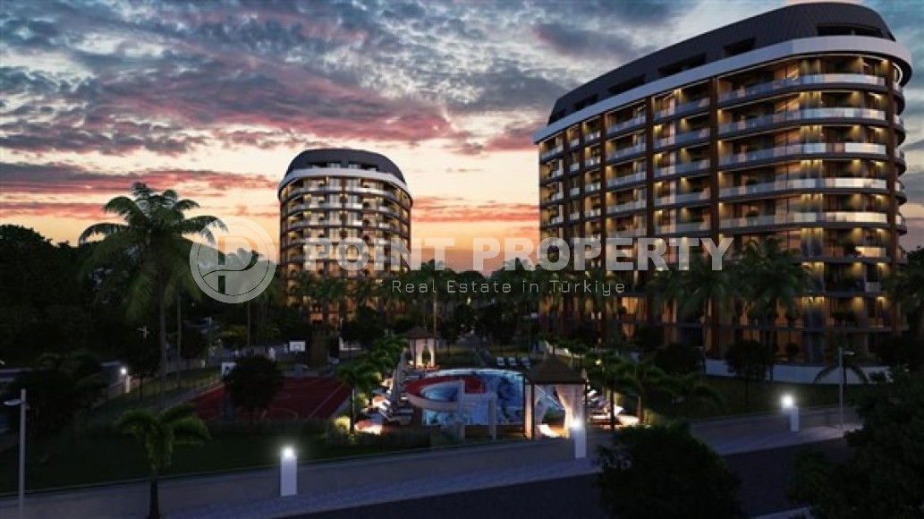 Апартаменты с одной спальной комнатой в жилом комплексе на завершающем этапе строительства, в районе города Аланья - Авсаллар-id-5362-фото-7