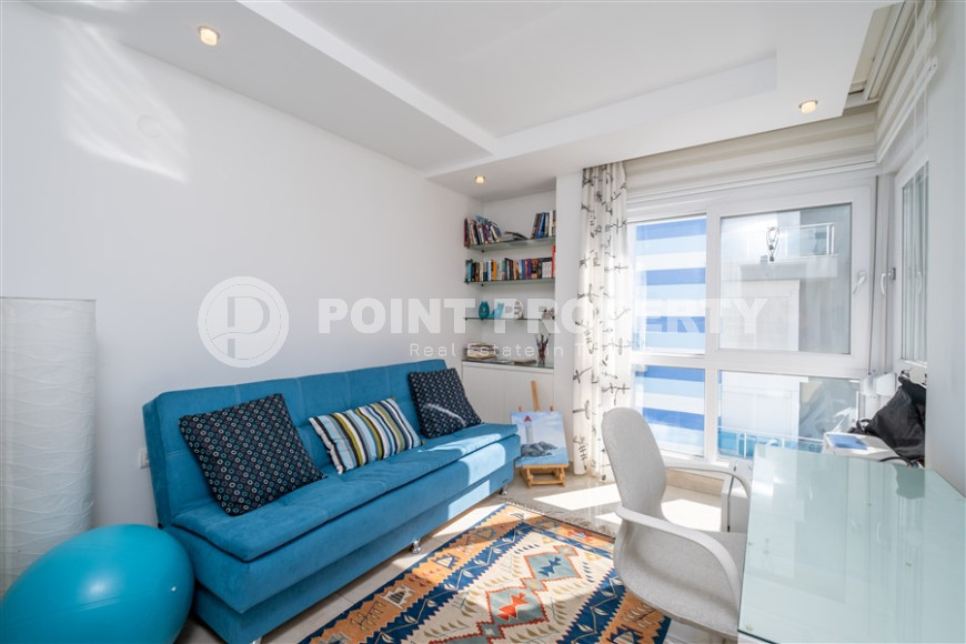 Трехкомнатный пентхаус 125м2 в комплексе с развитой инфраструктурой, центральный район Джикджилли, высокая кадастровая стоимость, вид на горы и море-id-1424-фото-12