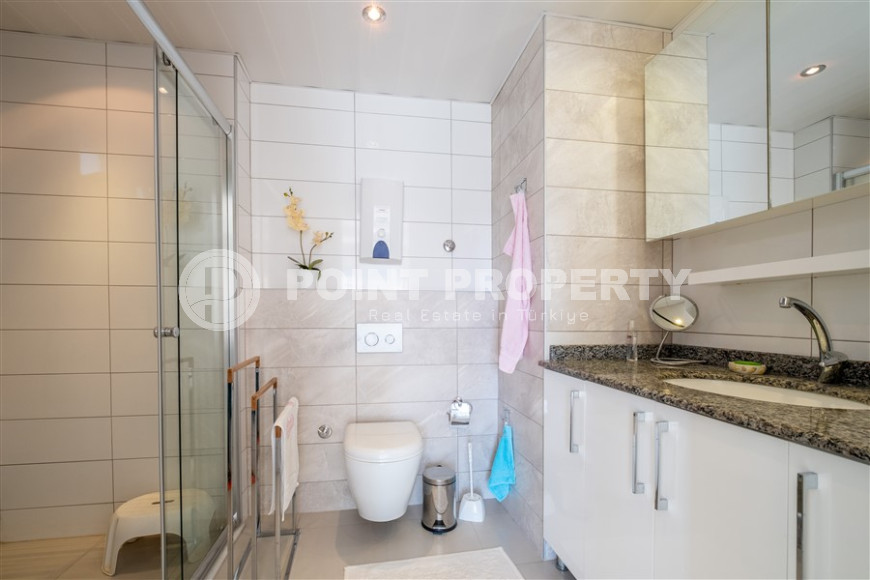 Трехкомнатный пентхаус 125м2 в комплексе с развитой инфраструктурой, центральный район Джикджилли, высокая кадастровая стоимость, вид на горы и море-id-1424-фото-14