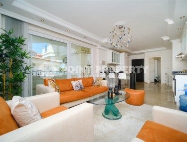 Двухуровневые апартаменты с двумя спальными комнатами и видом на Средиземное море, в районе Конаклы-id-5373-фото-4