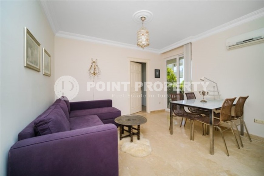 Двухуровневые апартаменты с двумя спальными комнатами и видом на Средиземное море, в районе Конаклы-id-5373-фото-8