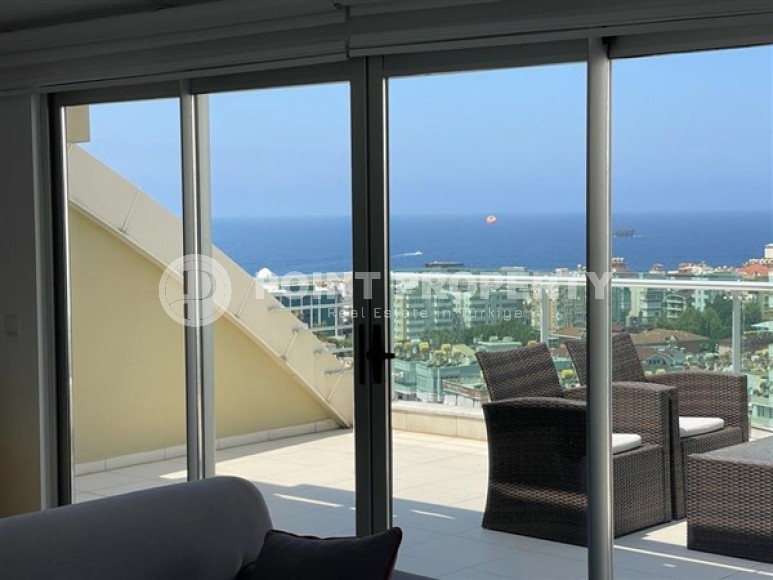 Атмосферный дуплекс 3+1 на 10-м этаже с мансардой с роскошным панорамным видом на море и горы-id-5386-фото-11