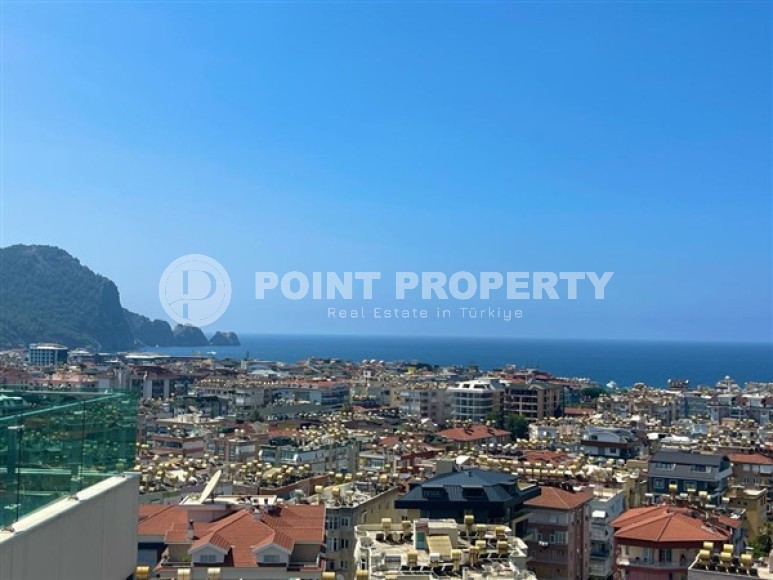 Атмосферный дуплекс 3+1 на 10-м этаже с мансардой с роскошным панорамным видом на море и горы-id-5386-фото-15