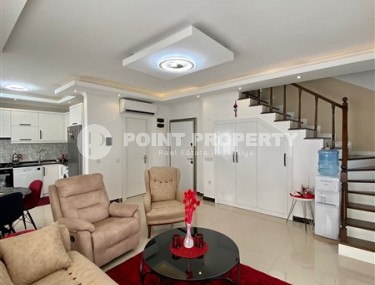 Двухуровневая меблированная квартира с двумя спальными комнатами, в районе города Аланья - Кестель-id-5409-фото-3