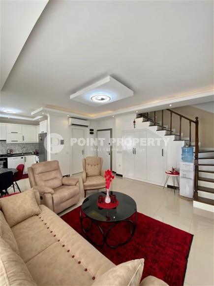Duplex furnished apartment with two bedrooms, in the area of Alanya - Kestel-id-5409-photo-3