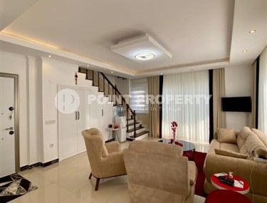 Двухуровневая меблированная квартира с двумя спальными комнатами, в районе города Аланья - Кестель-id-5409-фото-4