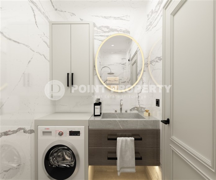 Небольшая квартира 1+1, общей площадью 50 м2, в 800 метрах от моря в престижном районе Аланьи - Кестель-id-5423-фото-6