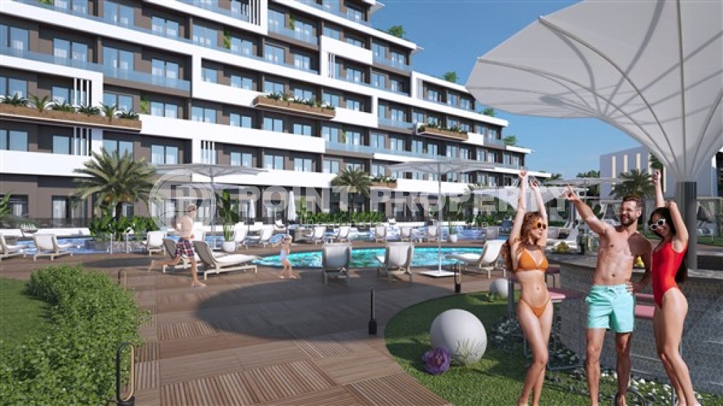 Апартаменты планировками 1+1, 1+1 с террасой, 2+1 в жилом комплексе на начальном этапе строительства, в районе города Анталия - Алтынташ-id-5425-фото-8