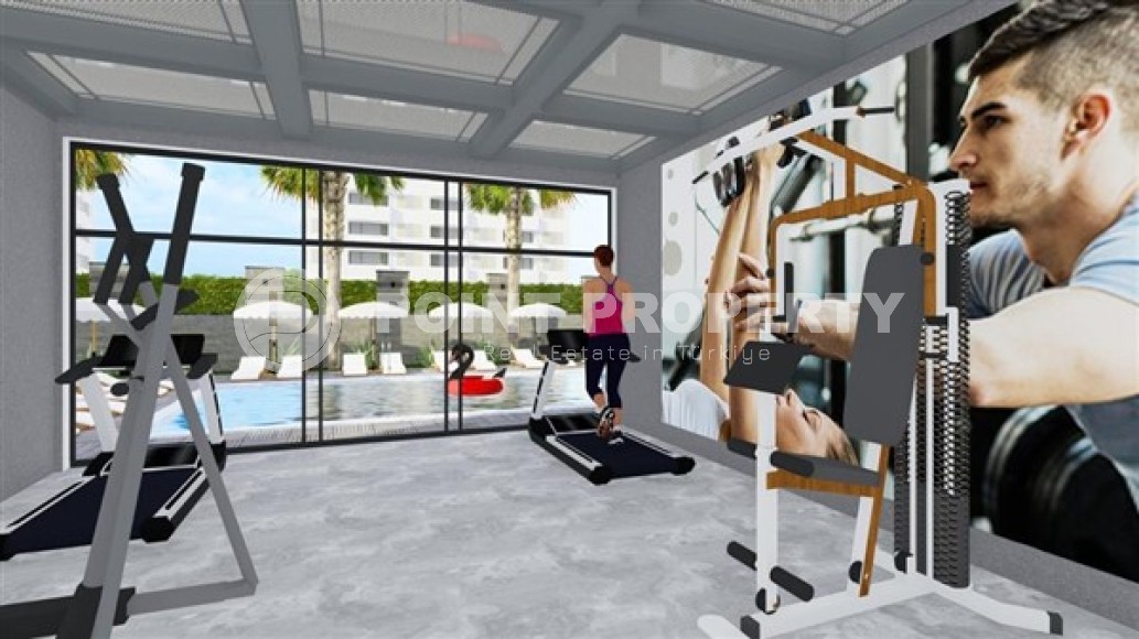 Small apartments with a 1+1 layout, in a modern residential complex at the final stage of construction, in the center of Alanya-id-5428-photo-3