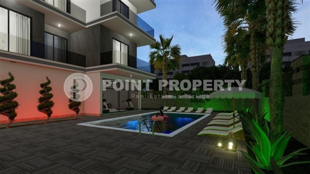 Small apartments with a 1+1 layout, in a modern residential complex at the final stage of construction, in the center of Alanya-id-5428-photo-4