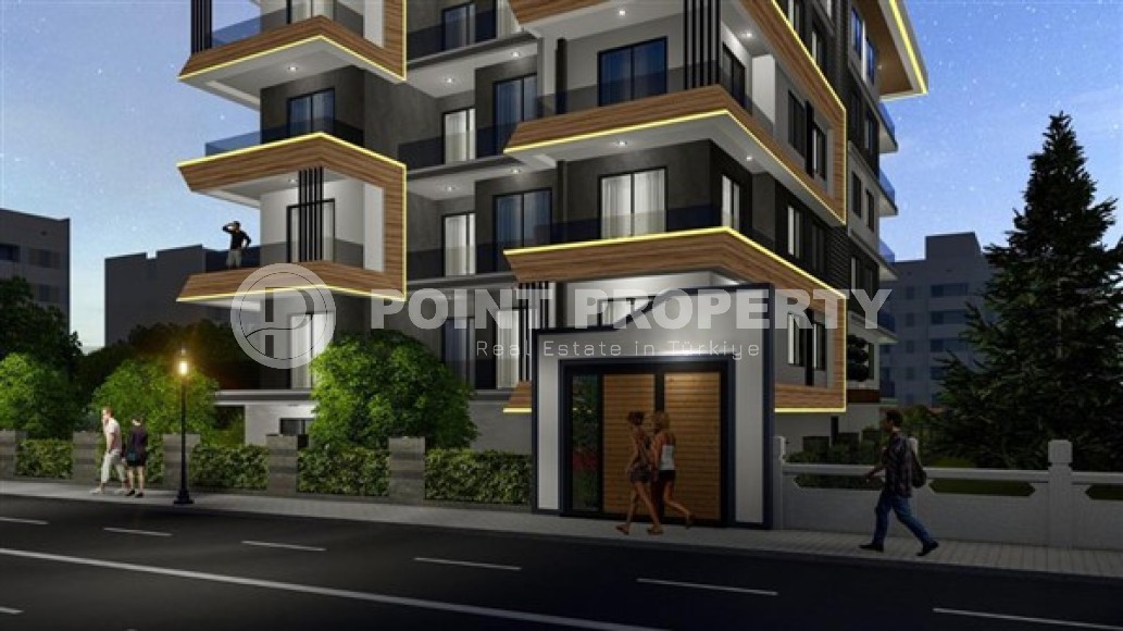 Small apartments with a 1+1 layout, in a modern residential complex at the final stage of construction, in the center of Alanya-id-5428-photo-8