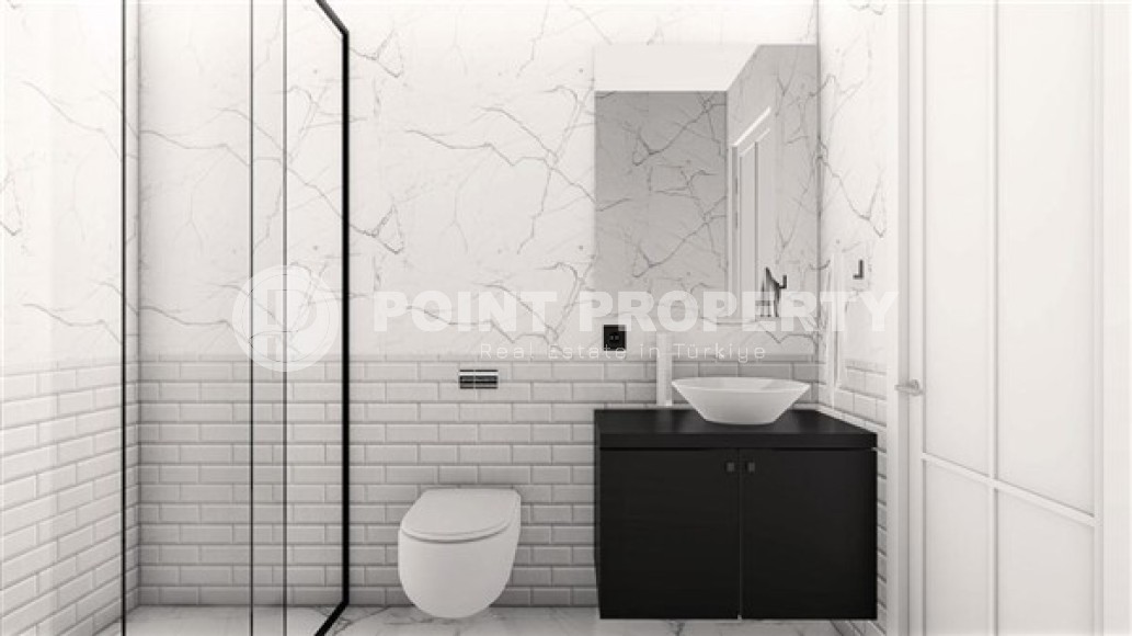 Апартаменты планировками 1+1, дуплексы 2+1 в жилом комплексе на завершающем этапе строительства, в районе города Аланья - Тюрклер-id-5429-фото-5