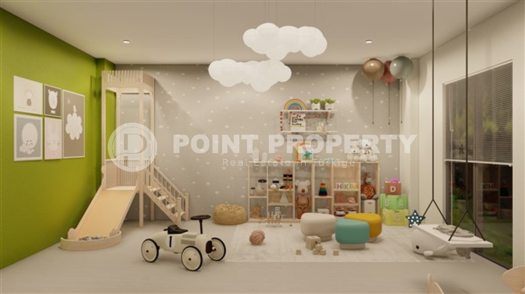 Апартаменты планировками 1+1, дуплексы 2+1 в жилом комплексе на завершающем этапе строительства, в районе города Аланья - Тюрклер-id-5429-фото-12