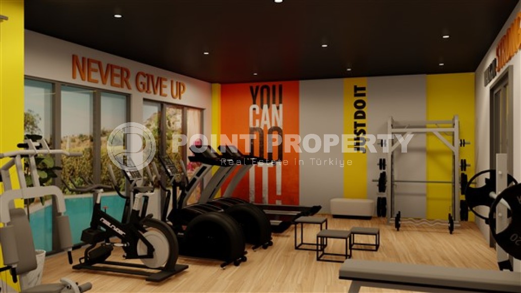 Апартаменты планировками 1+1, дуплексы 2+1 в жилом комплексе на завершающем этапе строительства, в районе города Аланья - Тюрклер-id-5429-фото-13