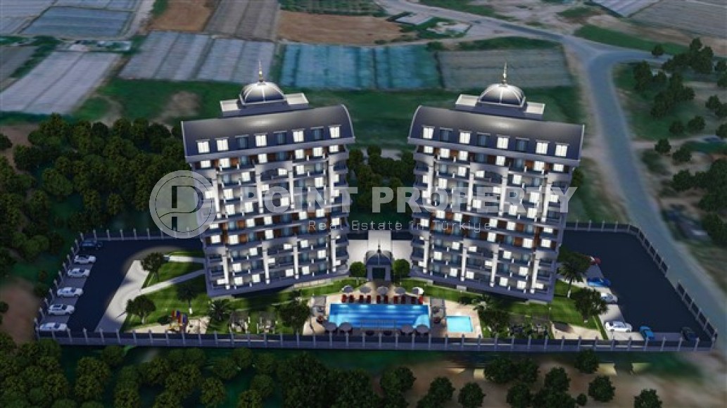 Апартаменты планировками 1+1, дуплексы 2+1 в жилом комплексе на завершающем этапе строительства, в районе города Аланья - Тюрклер-id-5429-фото-16