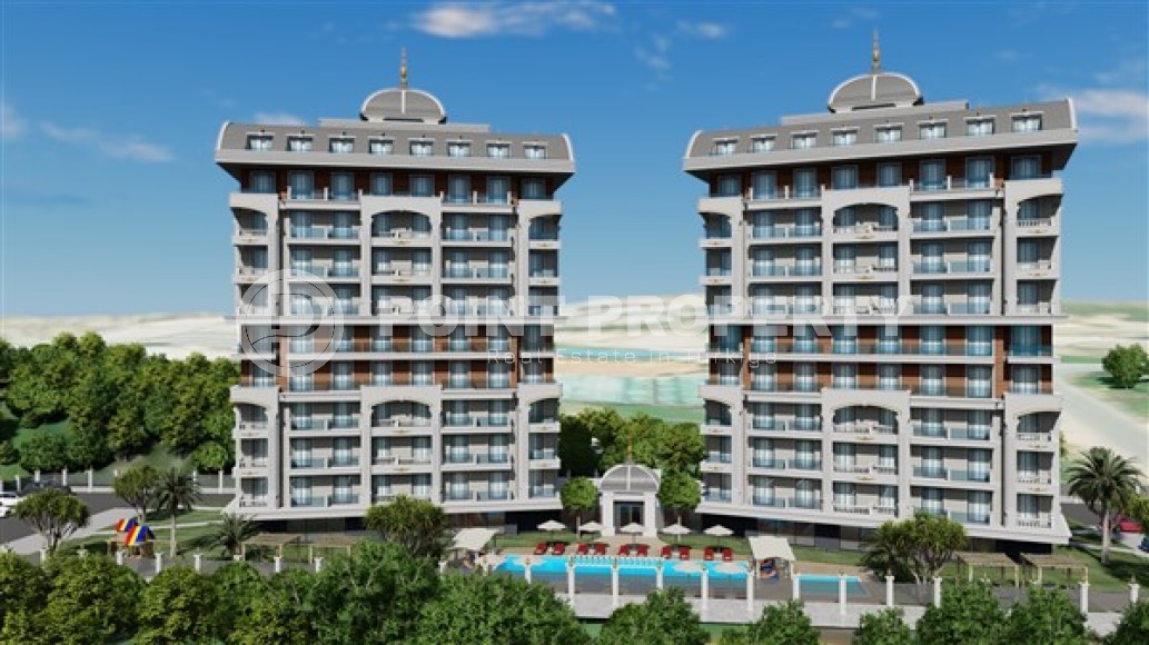 Апартаменты планировками 1+1, дуплексы 2+1 в жилом комплексе на завершающем этапе строительства, в районе города Аланья - Тюрклер-id-5429-фото-17