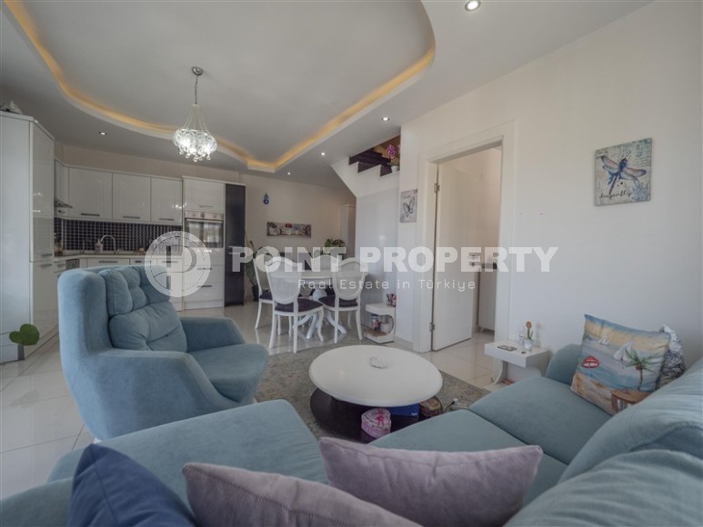 Spacious two-level apartment, 3+1 layout, overlooking the Mediterranean Sea, in the Kestel area-id-5454-photo-4