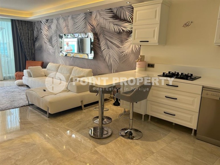 Стильные апартаменты с видом на Средиземное море, планировкой 2+1, в районе города Аланья - Конаклы-id-5455-фото-5