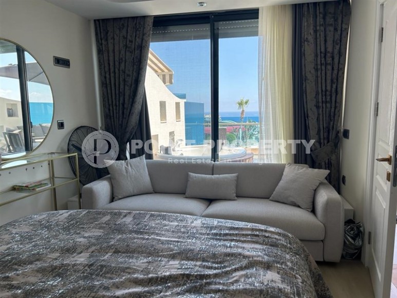 Стильные апартаменты с видом на Средиземное море, планировкой 2+1, в районе города Аланья - Конаклы-id-5455-фото-12