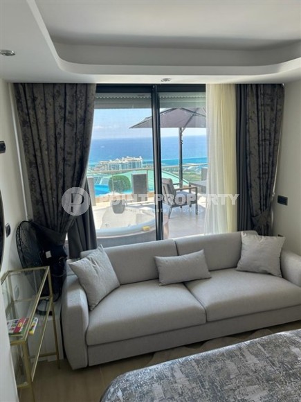 Стильные апартаменты с видом на Средиземное море, планировкой 2+1, в районе города Аланья - Конаклы-id-5455-фото-13